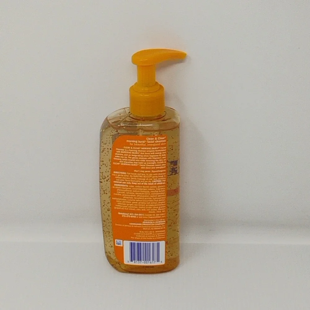 Clean & Clear Morning Burst Facial Cleanser Oil-Free Orange ORIGINAL FORMULA 8oz
